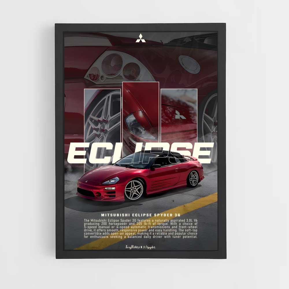 Poster E-Force Red Racer – affiche Mitsubishi (vue 2)